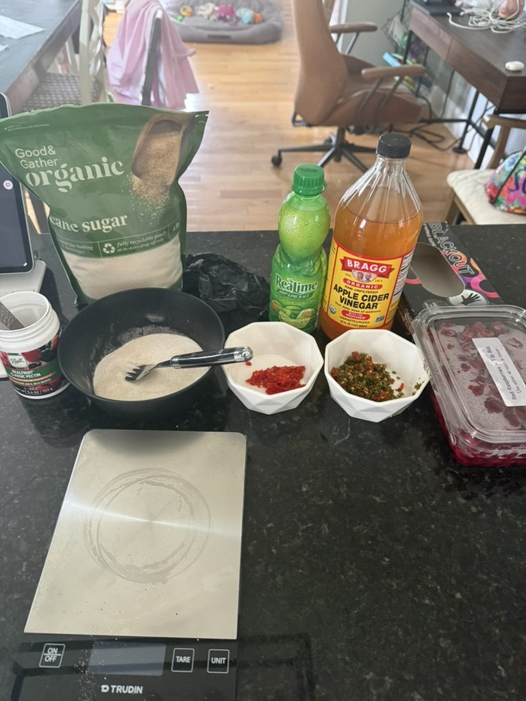 Ingredients set out on the counter