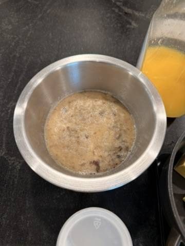 Dates softening in boiling water and baking soda